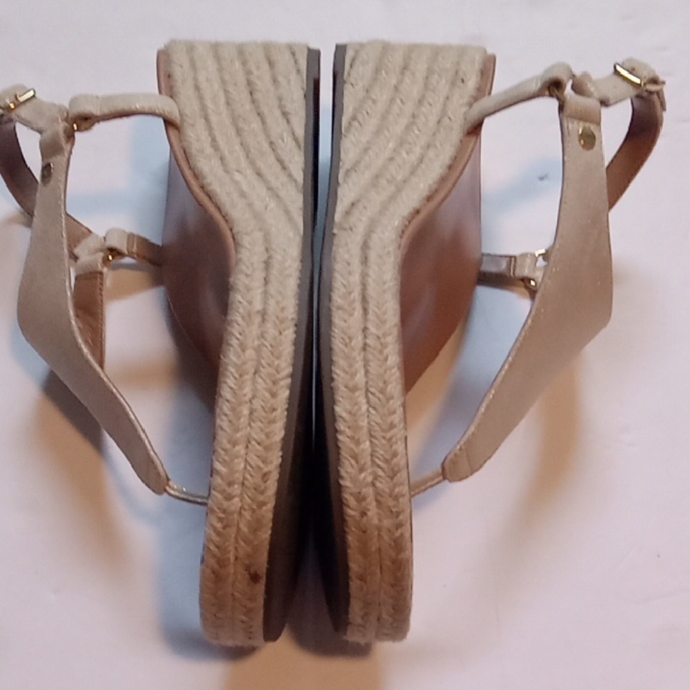 Vionic Kirra Tan Wedge Straw Heel Sandals Size 10 - Picture 5 of 10